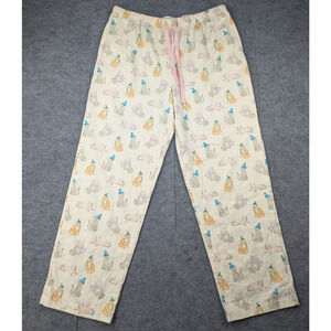 Sleep Sense Pajama Pants Women Large Cat Novelty Portugese Flannel Cotton Lounge